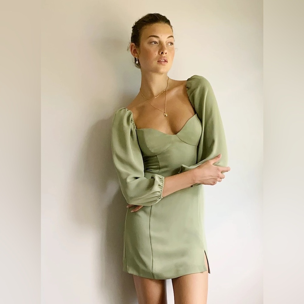 Wilfred Sage Green Long Sleeve Dress